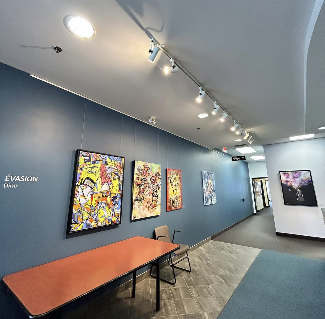 Original painting hung in gallery