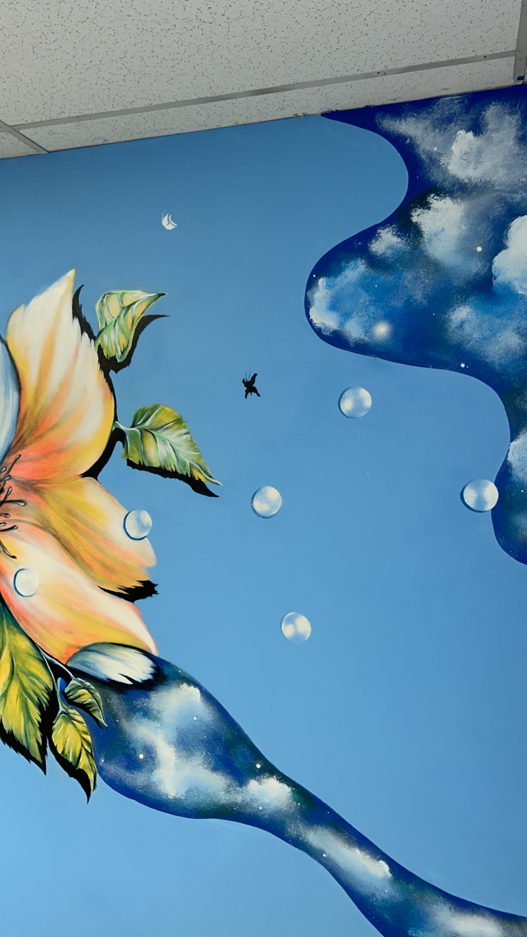 Mural · bubbles in the sky