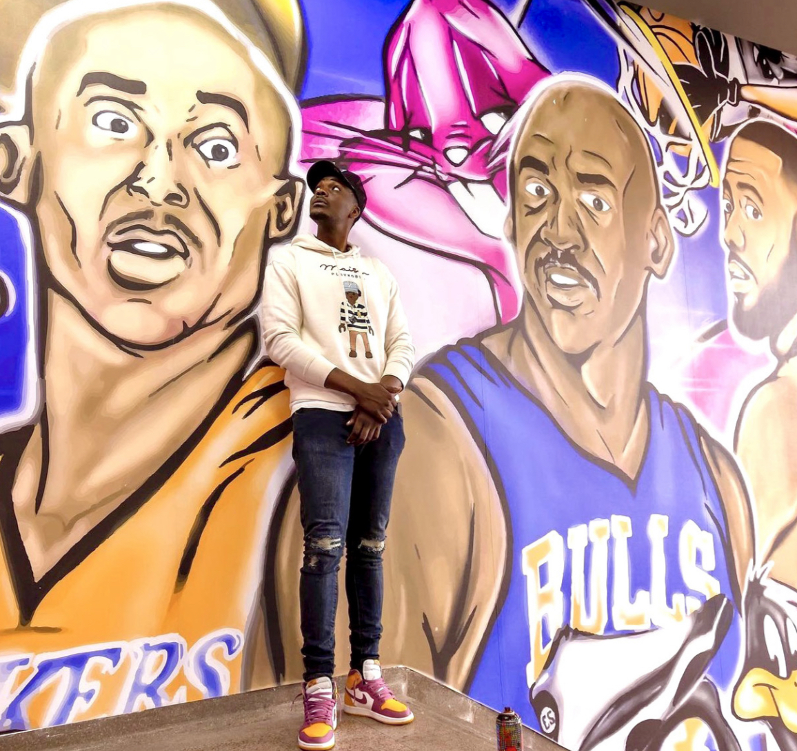 NBA mural · live work